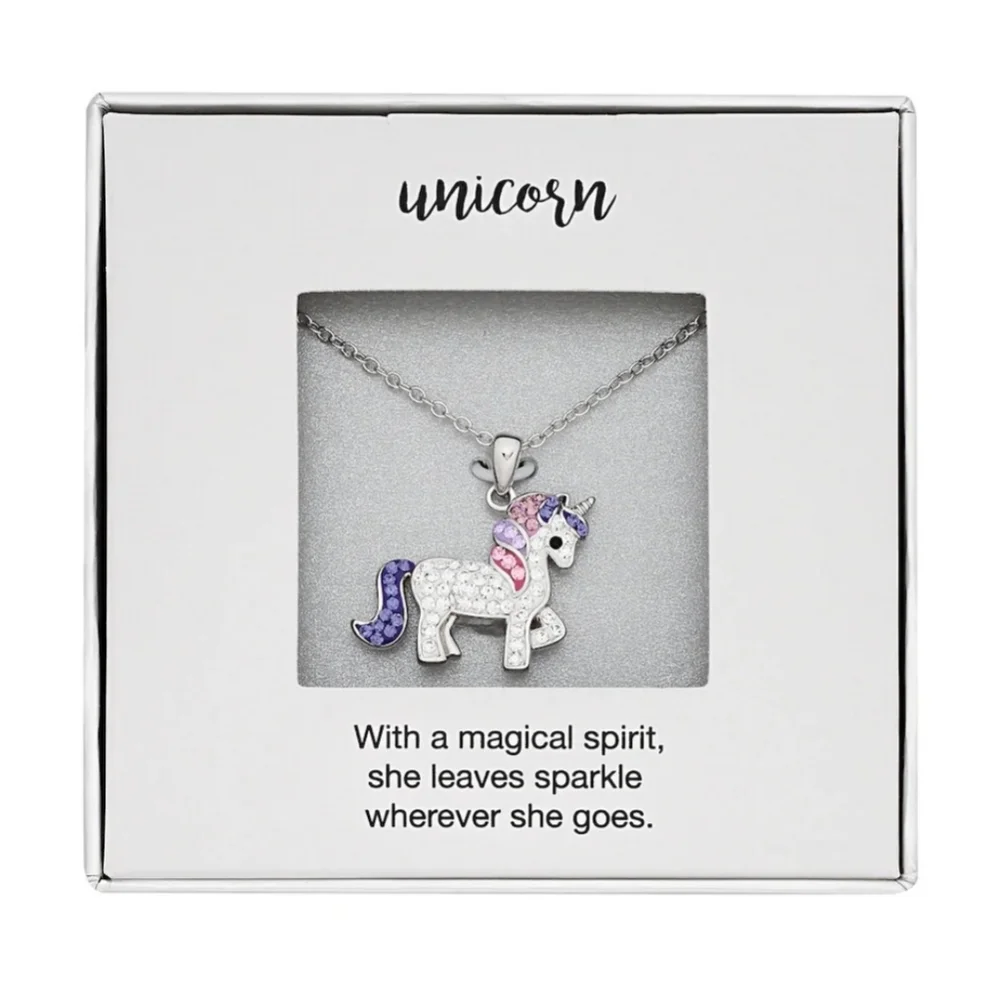 Pink and Purple Unicorn Pendant Jewelry